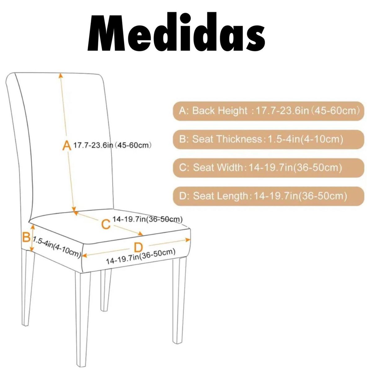 GENERICO - Juego De 6 Fundas De Sillas