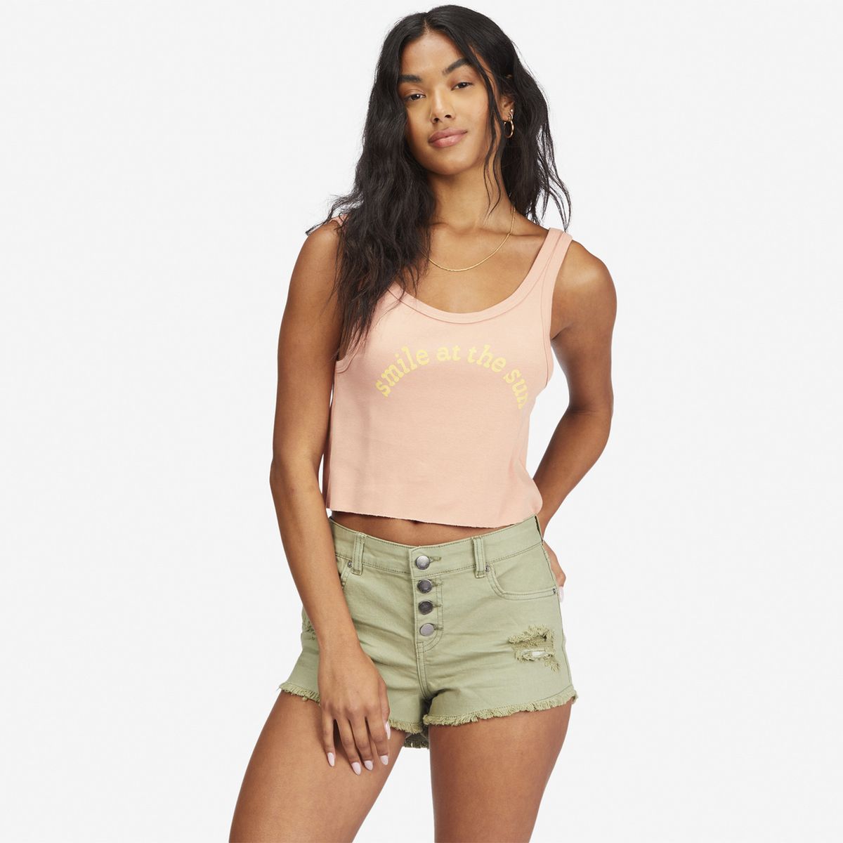 BILLABONG - Short Mujer Buttoned Up J Dnst Verde BILLABONG