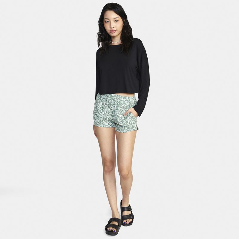 RVCA - Short Mujer Sawyer Print J Ndst Verde RVCA