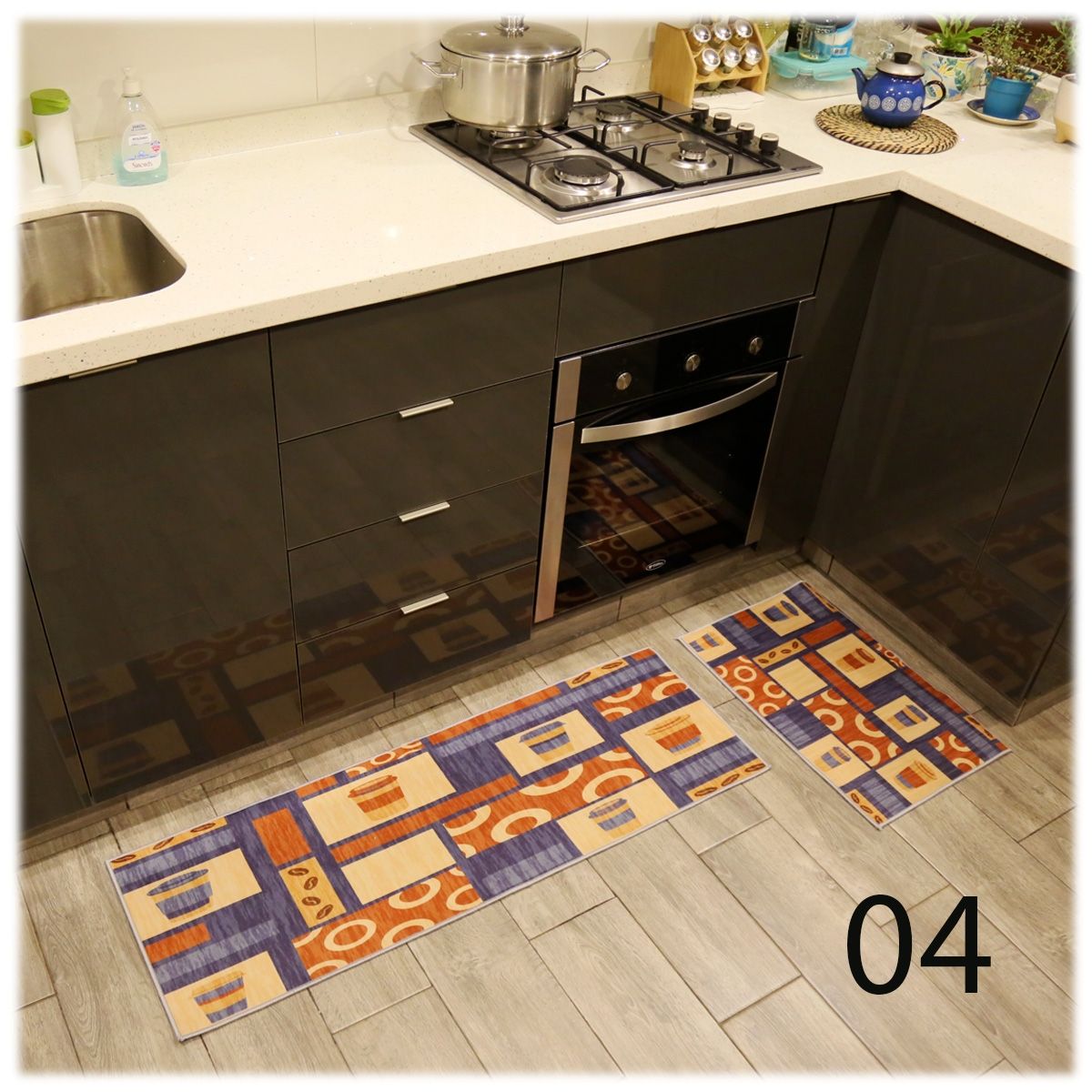 GENERICO - 2 Alfombra cocina baño antideslizante  de 40 cm x 60 cm / 40 cm x 120 cm