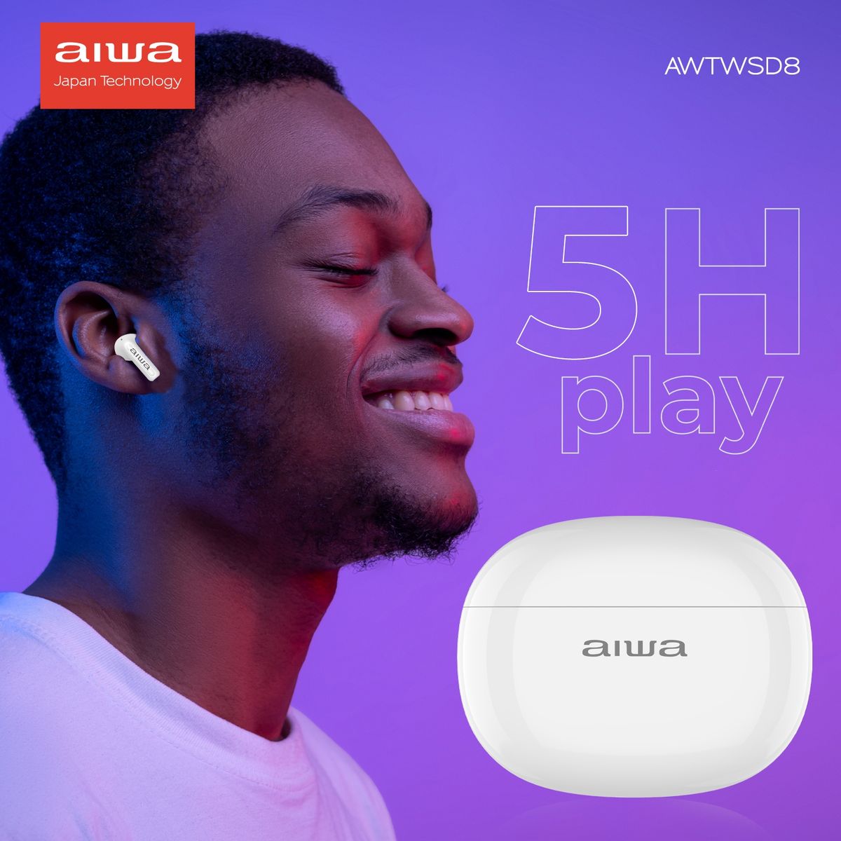 AIWA - Audífonos Aiwa Inalámbrico Táctil In-ear Bluetooth 5.3 Twsd8