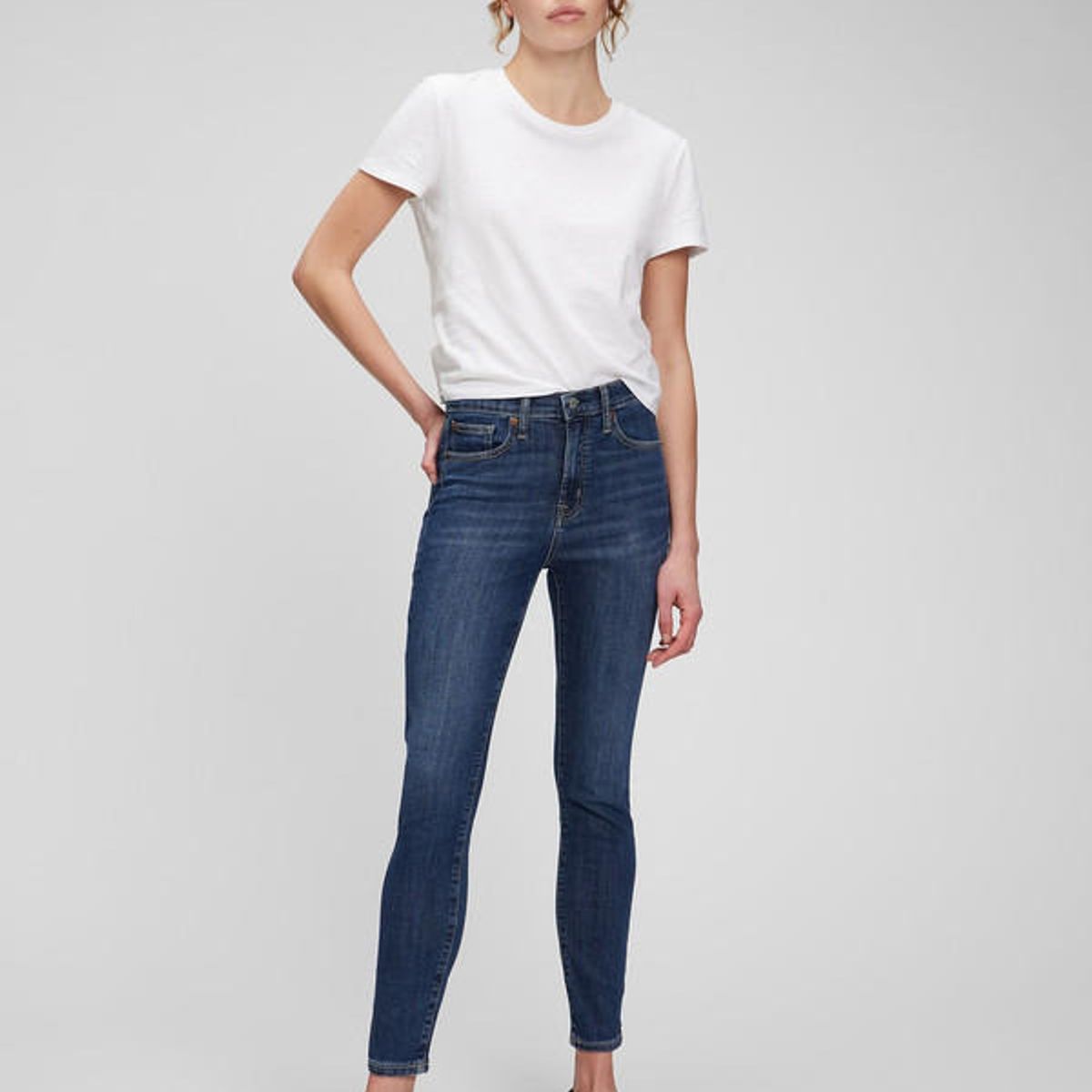 GAP - Jeans Skinny Medium Indigo Azul Oscuro GAP