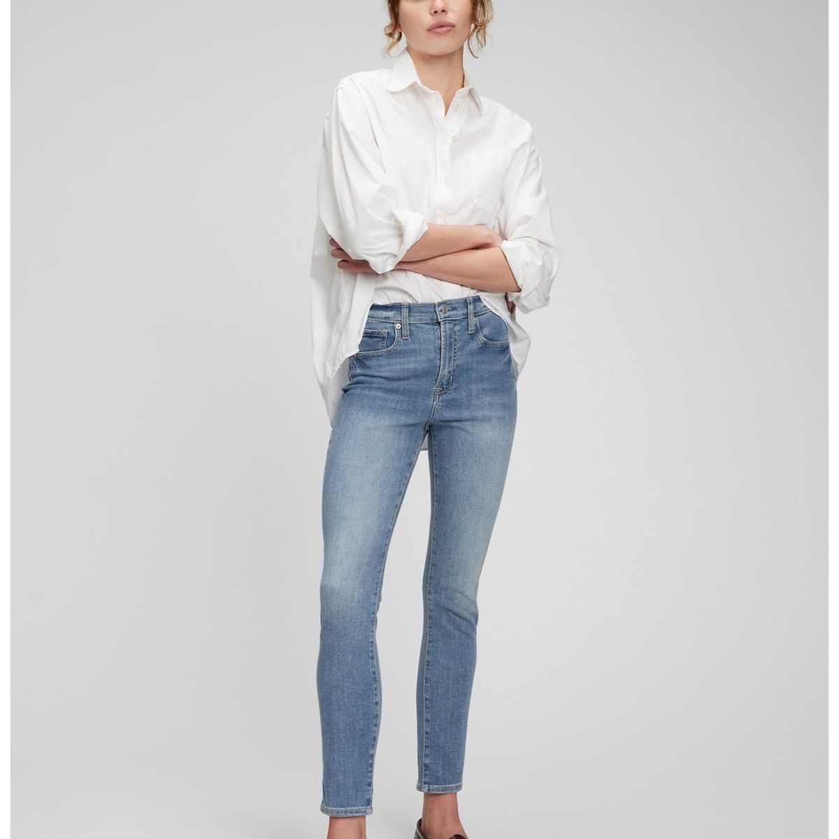GAP - Jeans Mujer Skinny Light Índigo Azul GAP