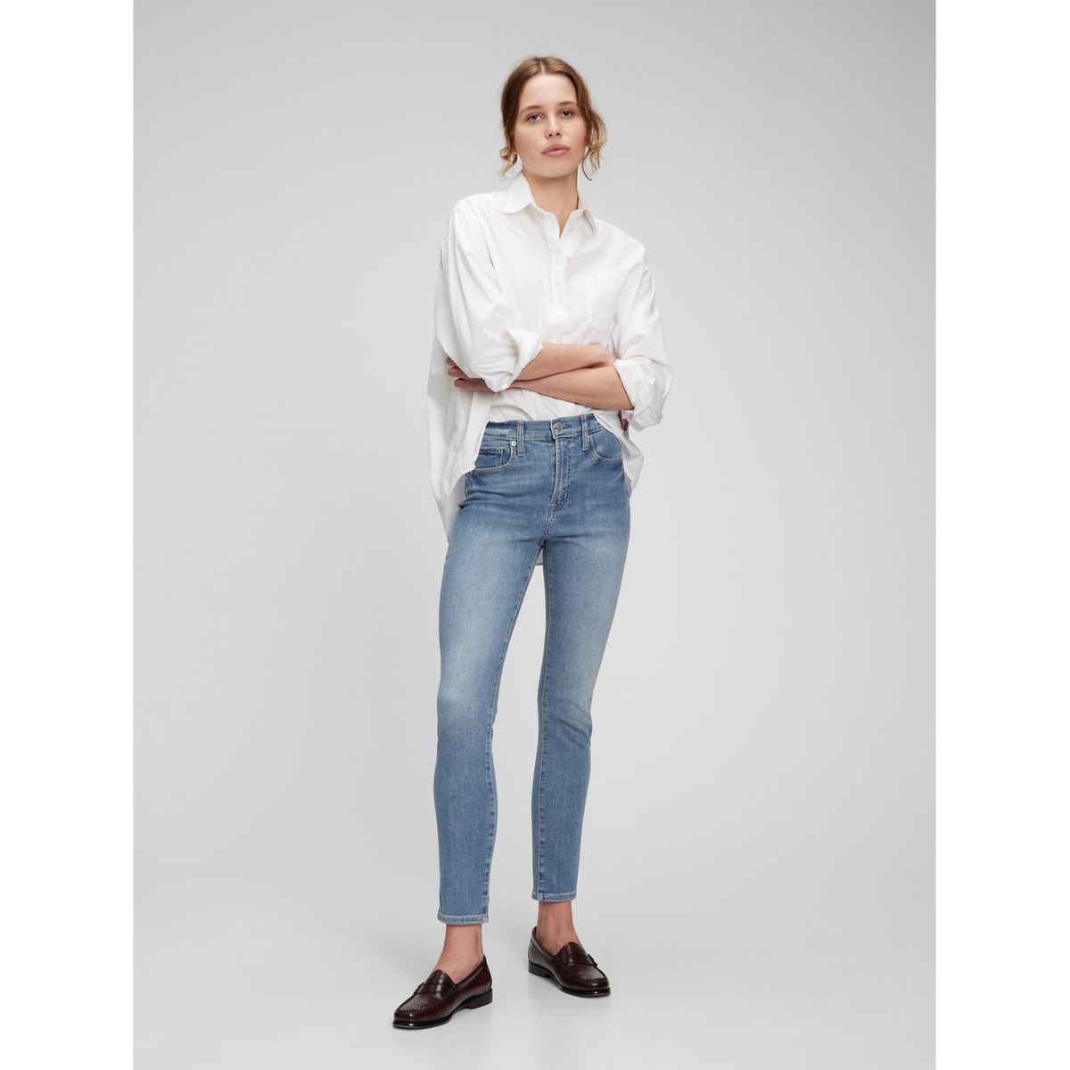 GAP - Jeans Mujer Skinny Light Índigo Azul GAP