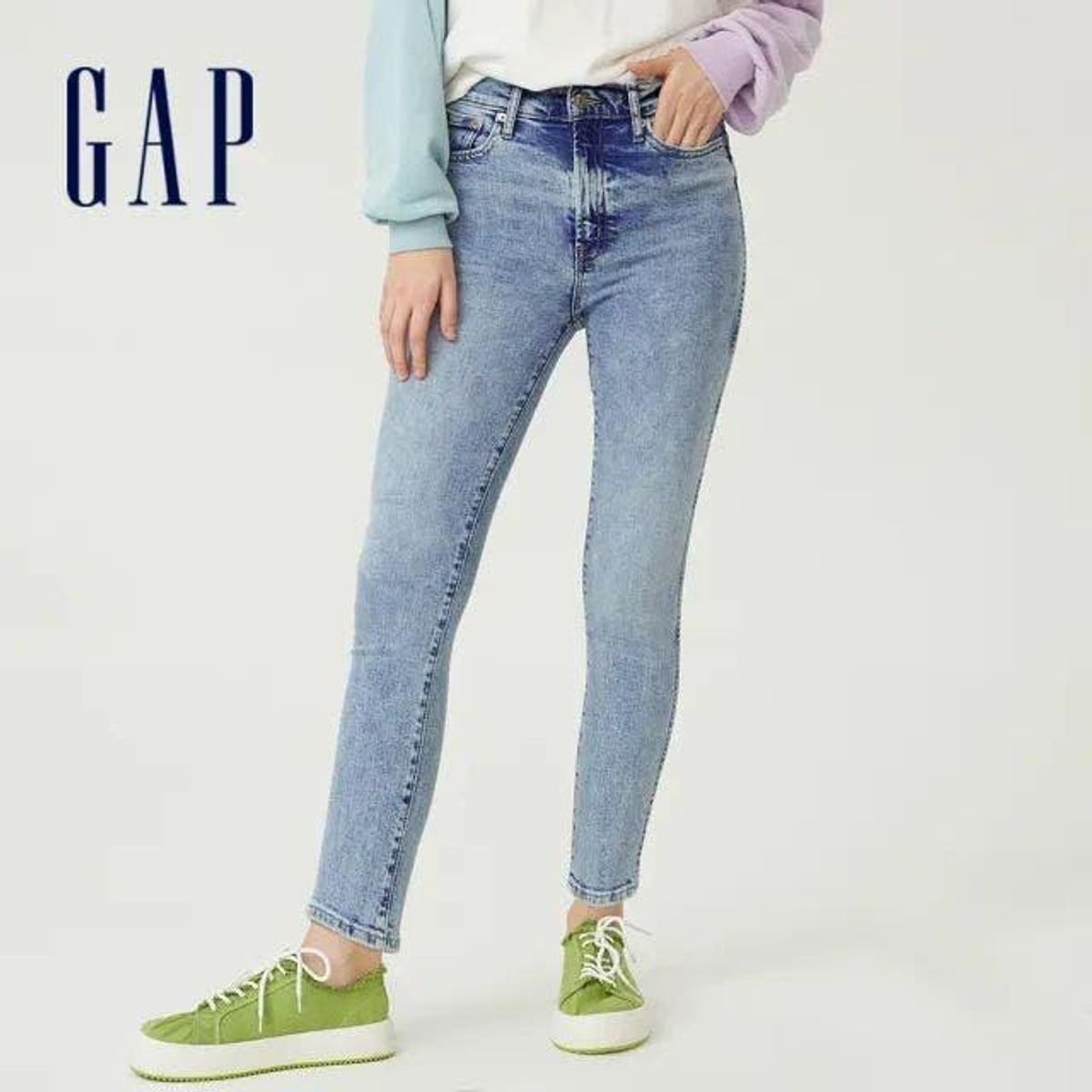 GAP - Jeans Slim Light Amber Azul Claro GAP