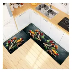 GENERICO - 2 Alfombras cocina baño antideslizante de 40 cm x 60 cm / 40 cm x 120 cm