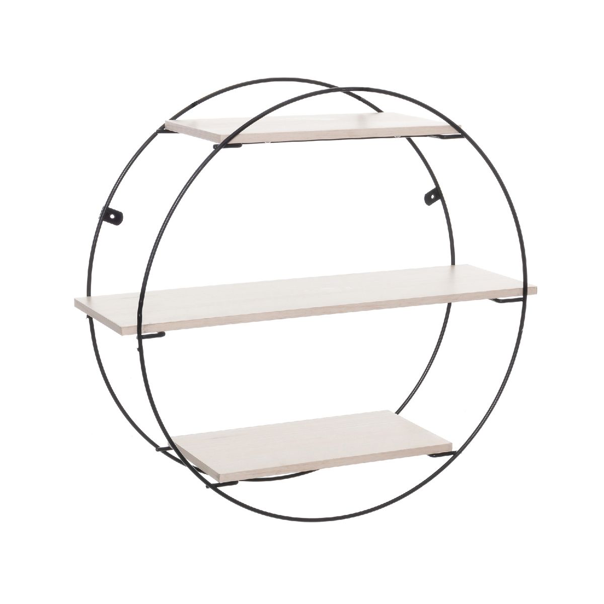 METALTRU - Repisas Moderna Circular 46x46x16 cm Crema