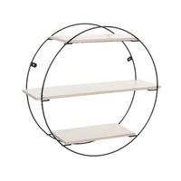 Repisas Moderna Circular 46x46x16 cm Crema