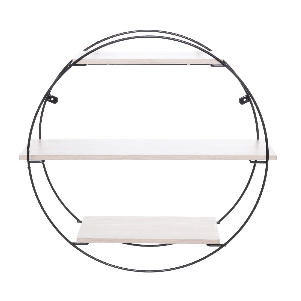 METALTRU - Repisas Moderna Circular 46x46x16 cm Crema