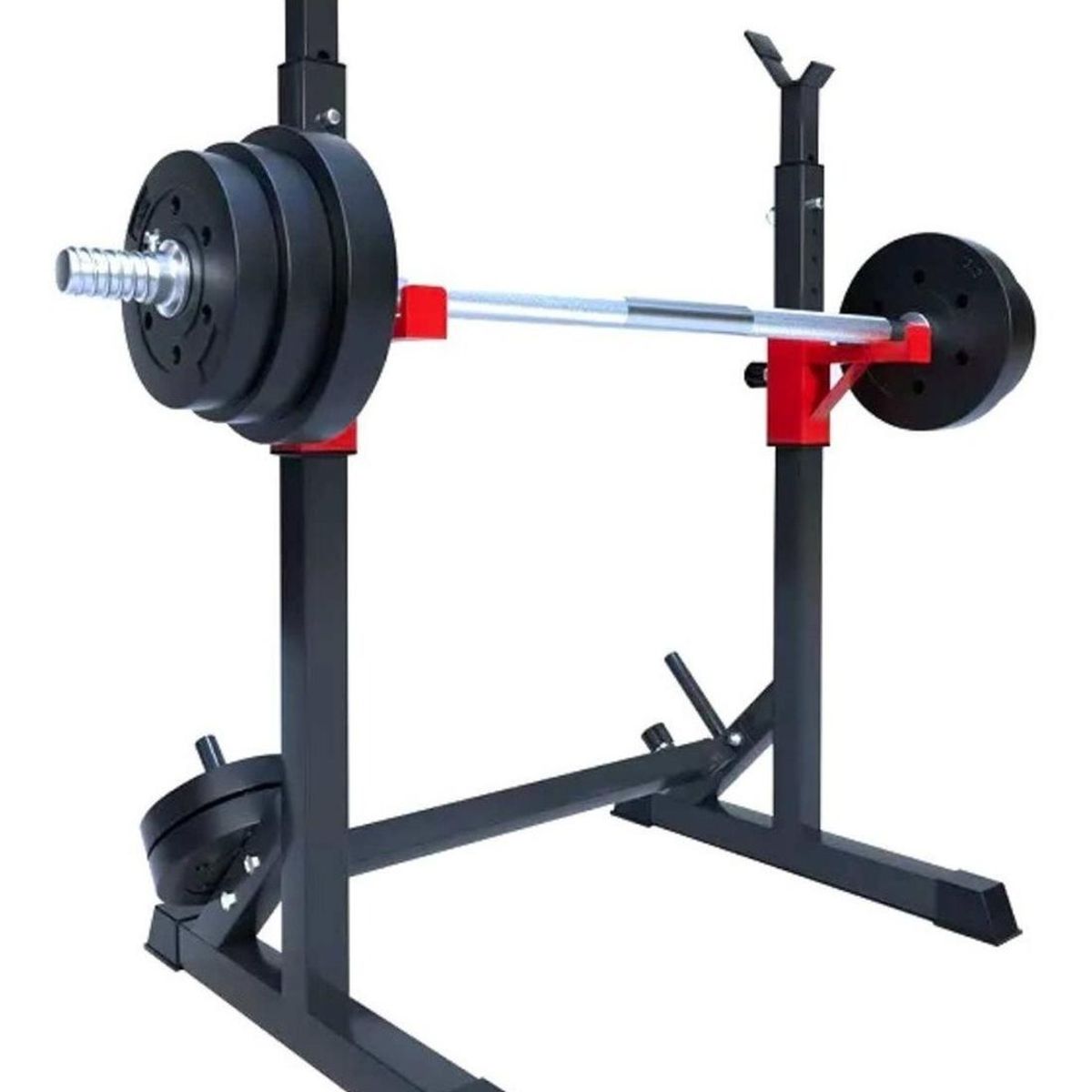 YEP S - Rack Squat Sentadillas Ajustable Barra Pesa Pre y Olimpica