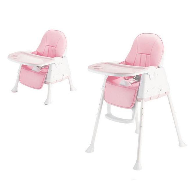 DETODOYMAS - Silla de Comer Para Niños 2 en 1 MULTIFUCIONAL - Rosa
