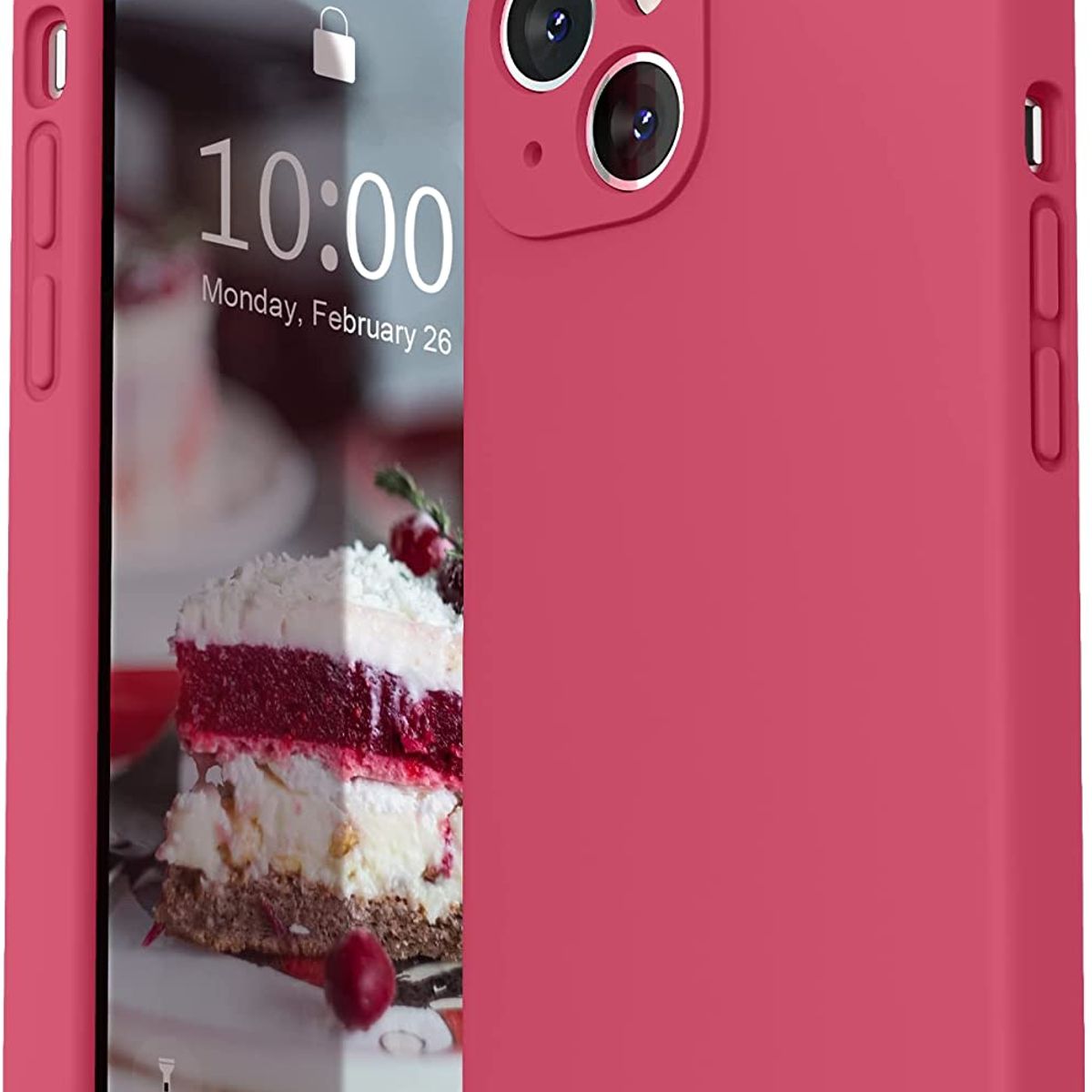 CELLBOX - Carcasa Silicona con Protector de Cámara para iPhone 14 Plus - Fucsia…