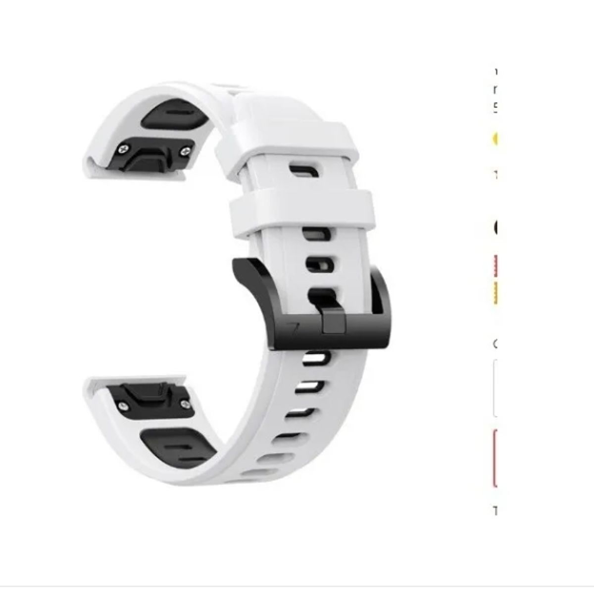 GENERICO - Correa Garmin Silicona Para Fenix 7 22mm-compativarios Model- BLANCO