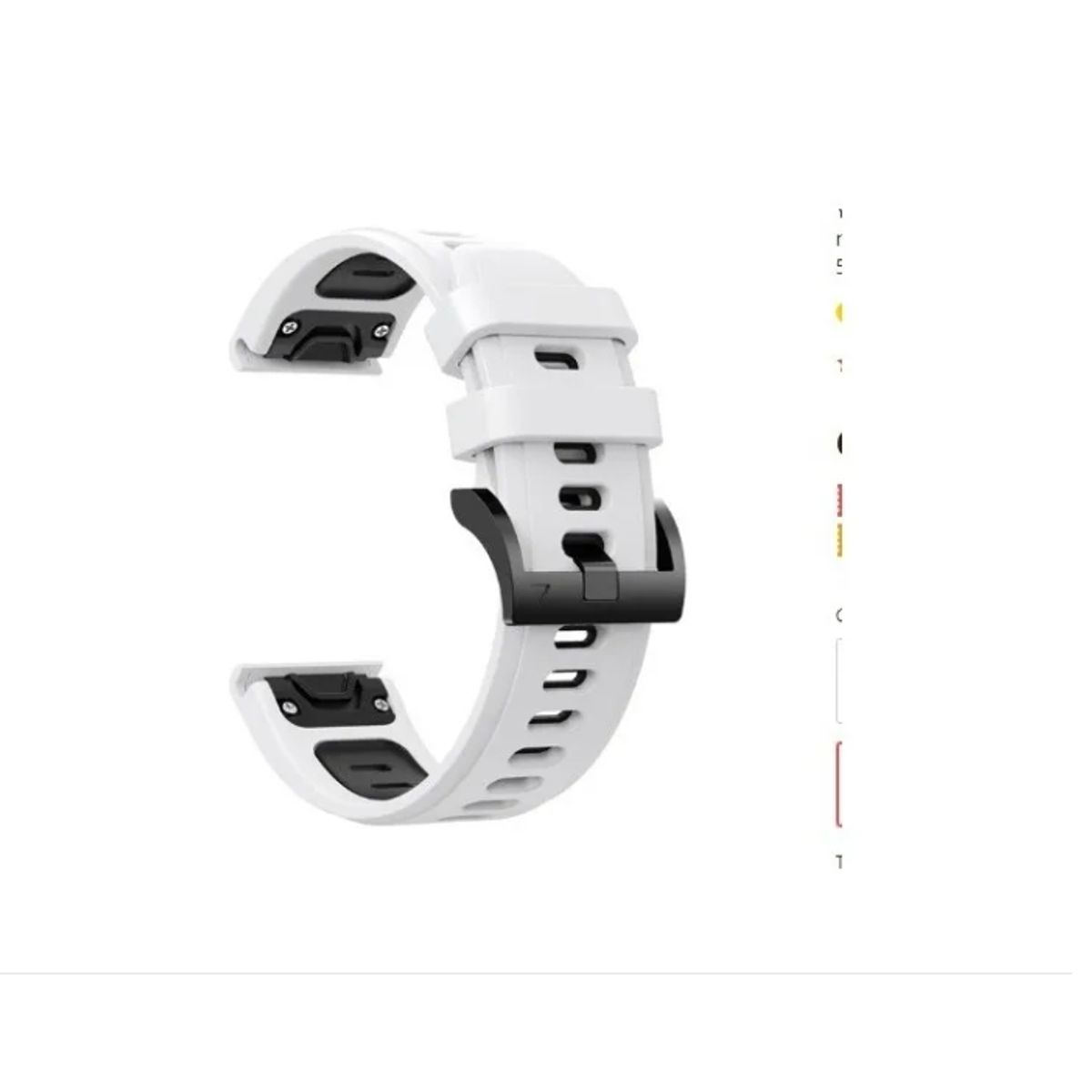 GENERICO - Correa Garmin Silicona Para Fenix 7 22mm-compativarios Model- BLANCO