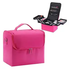 BLUUM - Bolso o Maleta Portátil para Manicure o Cosméticos Rosada