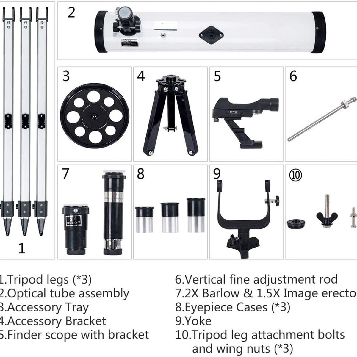 GENERICO - Telescopio Astronómico Profesional Solar Newtoniano 700x76mm