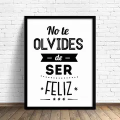 PAPEL ILUSTRADO - Cuadro No te olvides 40x50 cm Marco Negro