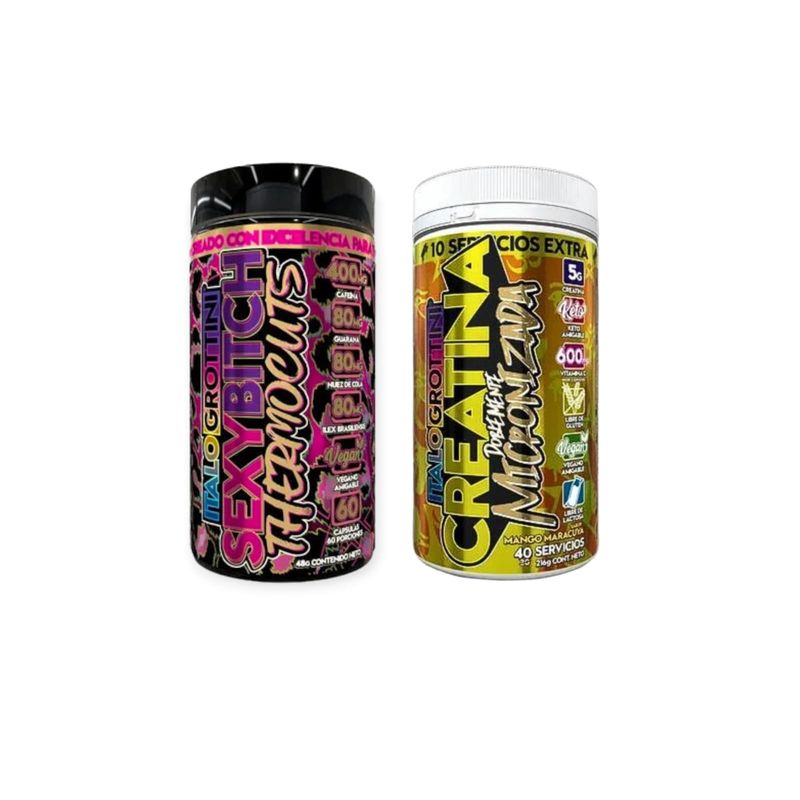 ITALO GROTTINI - PACK CREATINA MANGO 40sv Y TERMOGENICO SEXYBITCH - ITALO GROTTINI