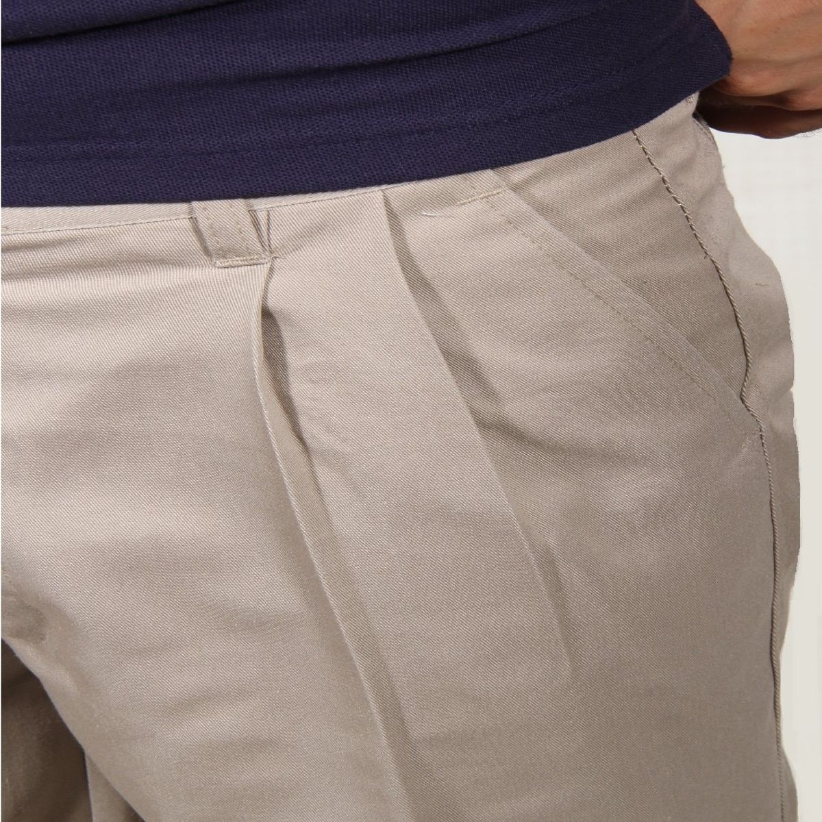 90 GRADOS - Pantalón Gabardina pinzado Beige