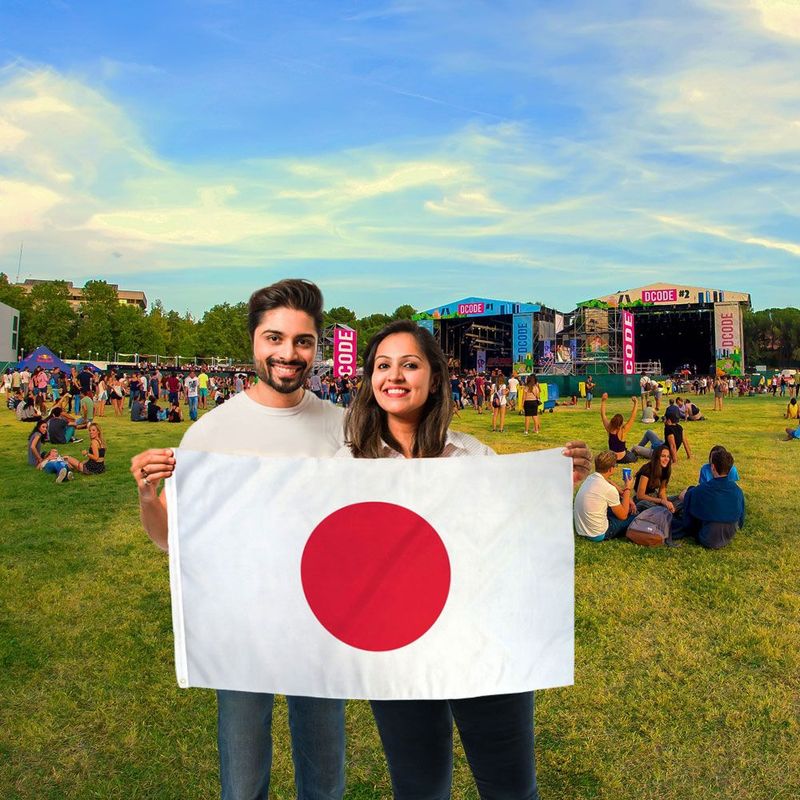 GENERICO - Bandera de Japón 150cm x 90cm