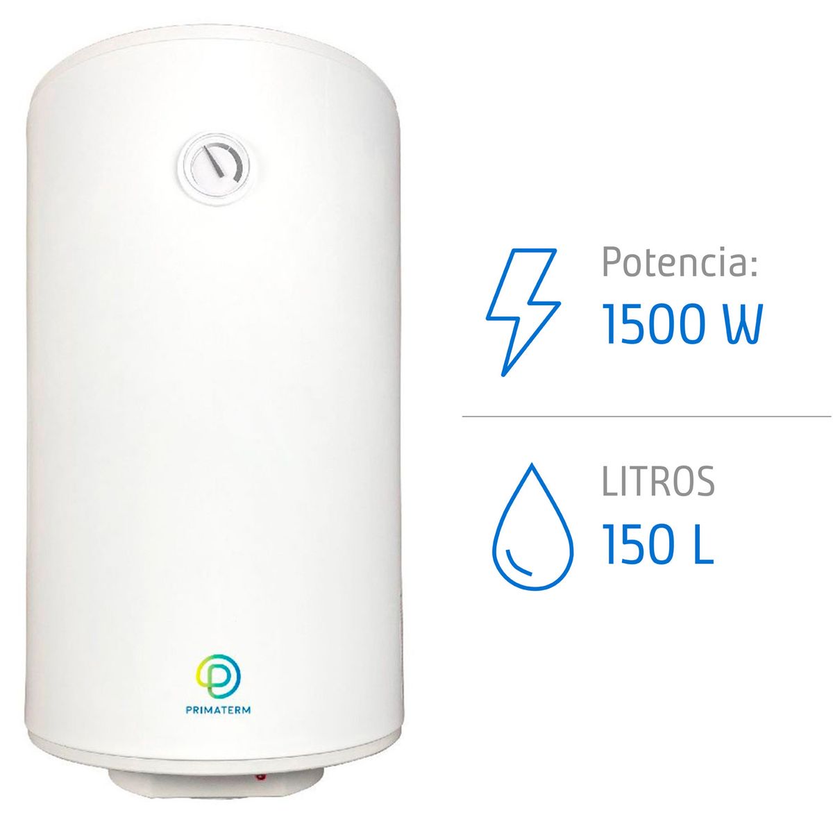 PRIMATERM - Termo Eléctrico 150 Litros 1500w 70°c PRIMATERM