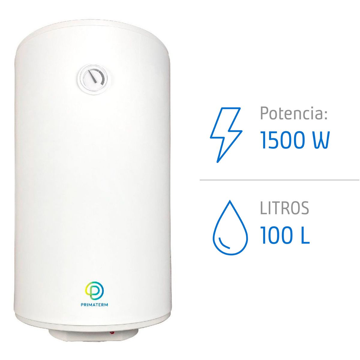 PRIMATERM - Termo Eléctrico 100 Litros 1500w 60°c PRIMATERM