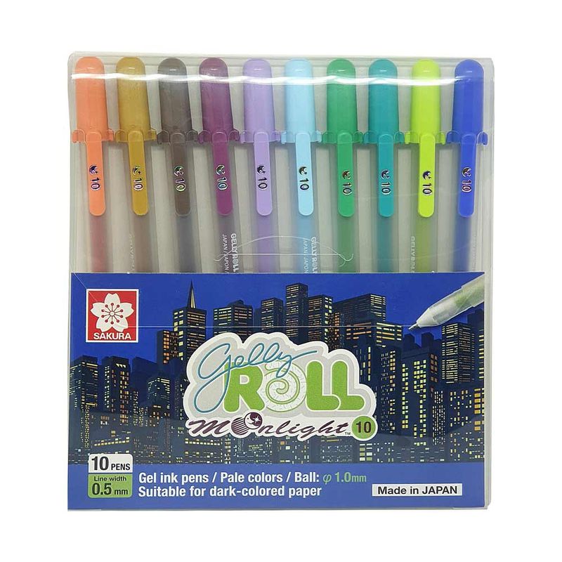 SAKURA - Set de lápices gel Gelly Roll 10 Moonlight Earth Pasteles