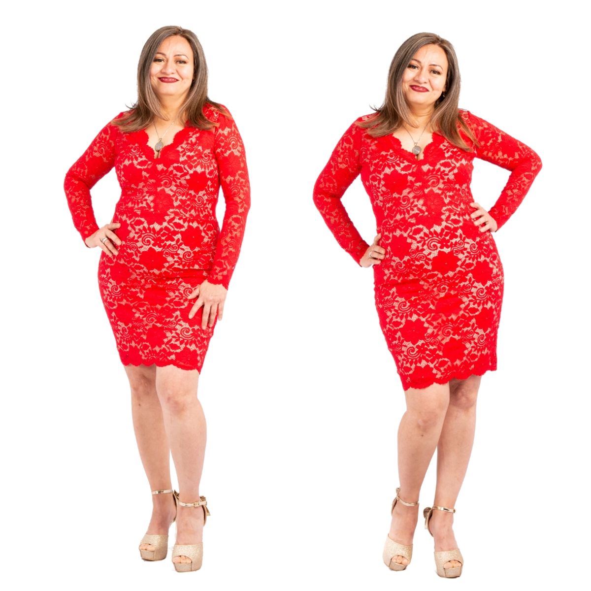 GENERICO - VESTIDO AJUSTADO DE ENCAJE IDEAL PARA FIESTA GALA MATRIMONIO