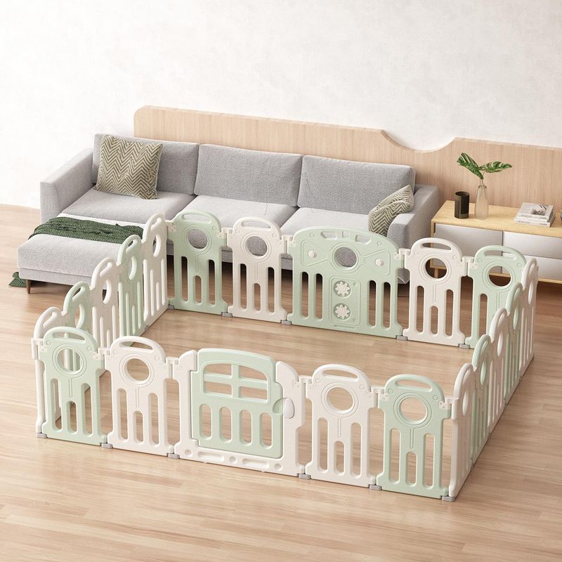 LZ PLAY - CORRAL BEBE FULL PLEGABLE LZ PLAY 206X140X60 - VERDE AGUA