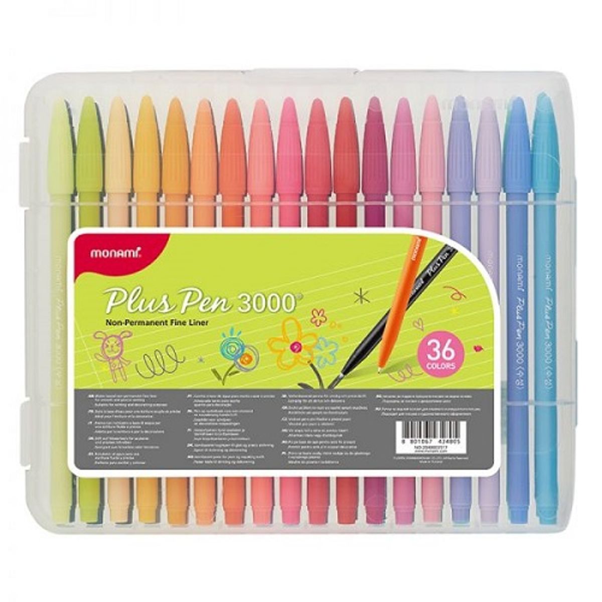 GENERICO - Monami plus pen 3000, 36 colores