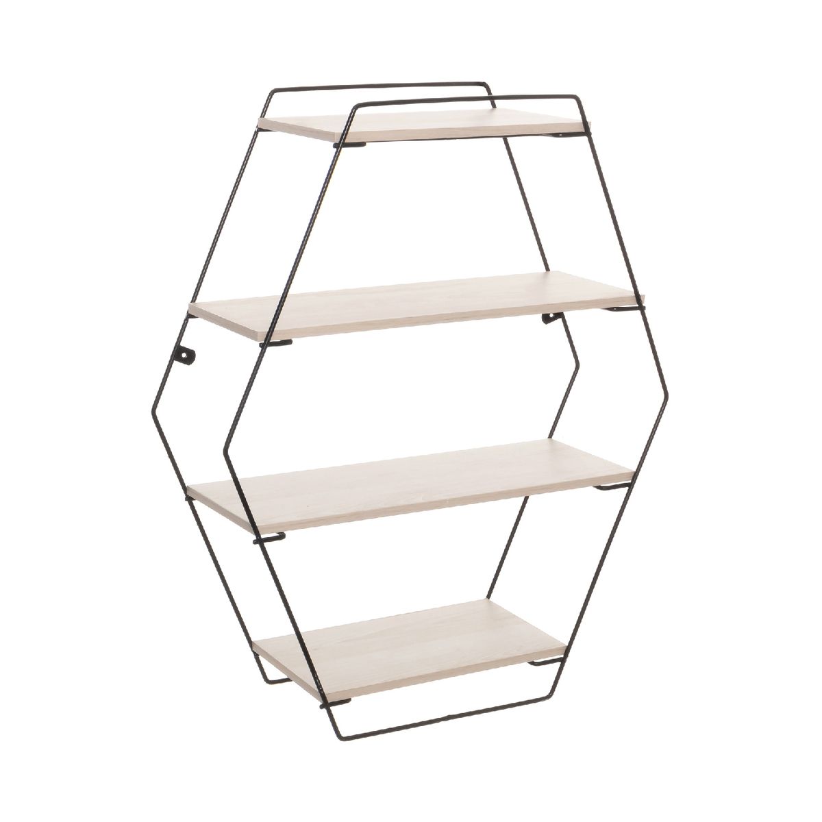 METALTRU - Repisas Moderna Hexagonal 50x60x16 cm Crema