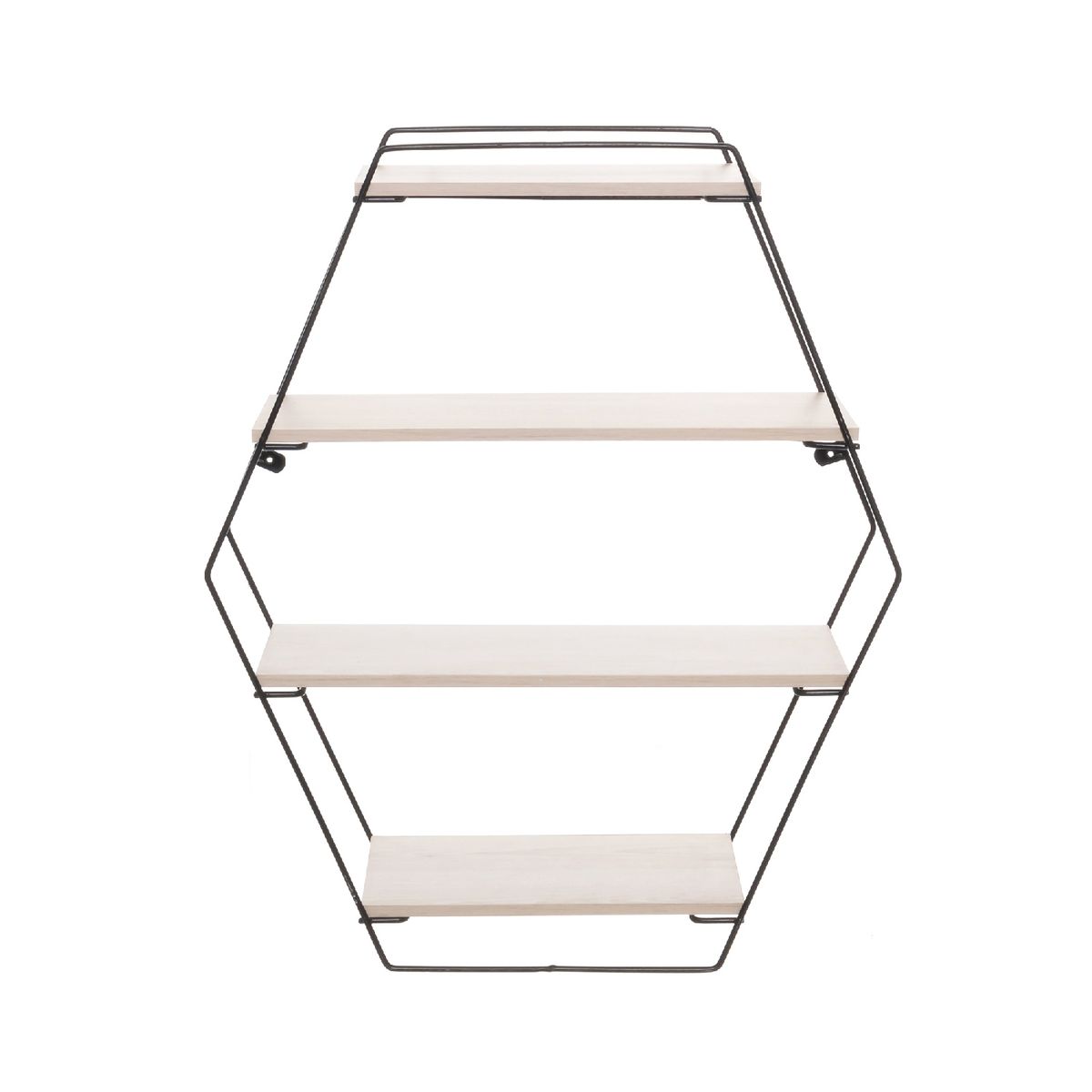 METALTRU - Repisas Moderna Hexagonal 50x60x16 cm Crema