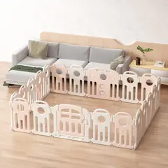 LZ PLAY - CORRAL BEBE FULL PLEGABLE 174X170X60 - ROSADO