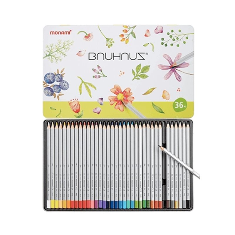 GENERICO - Caja metálica 36 lápices de colores Bauhaus