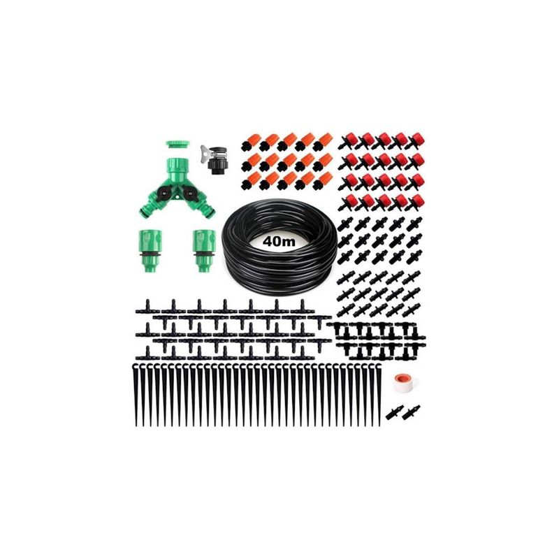 GENERICO - Kit De Riego Sistema Automático Goteo 40m 158pcs