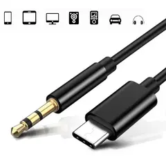 GENERICO - Cable Auxiliar Conectores 3.5mm A Tipo C Wisdomup 1 M