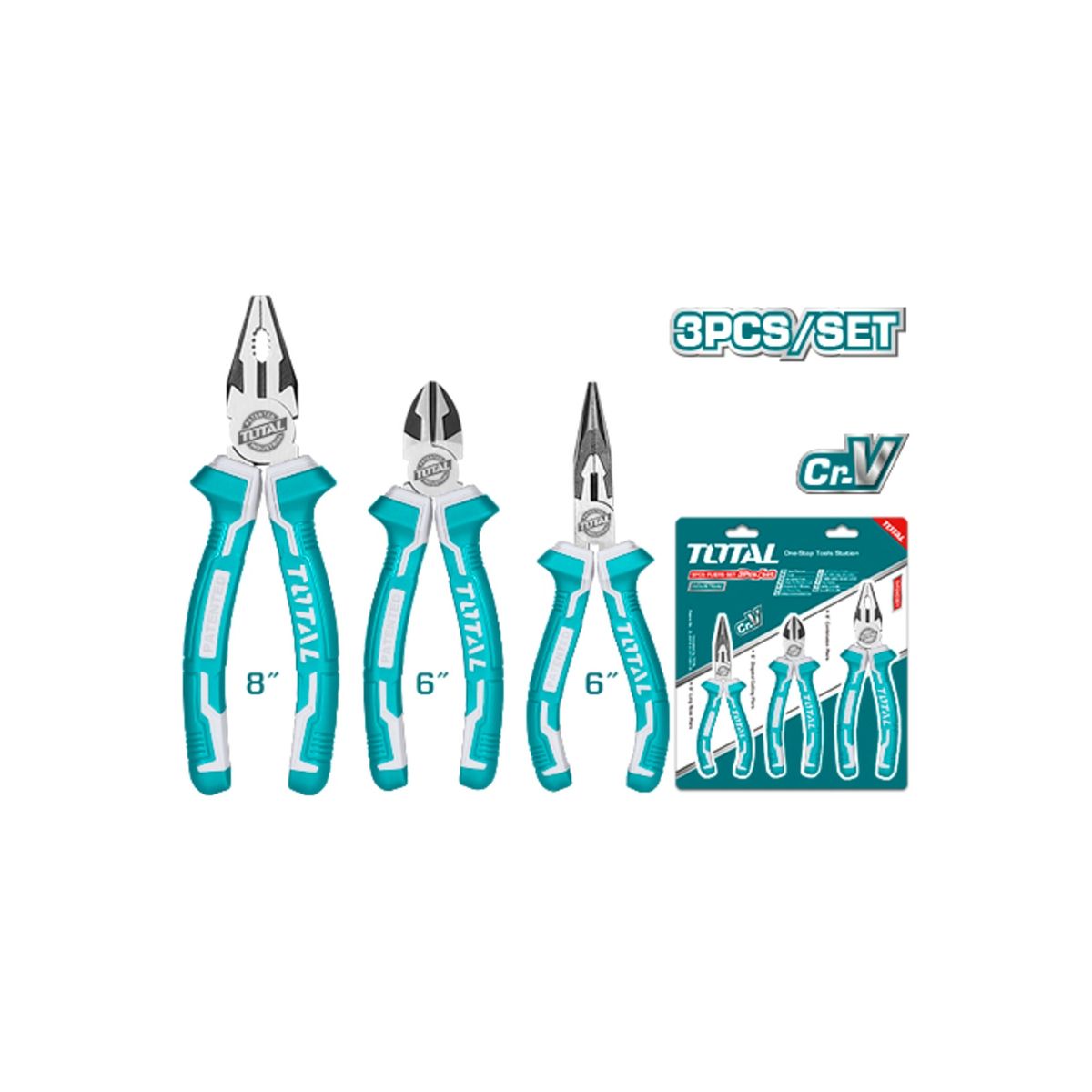 TOTAL TOOLS - Set de Alicates 3pzas TOTAL