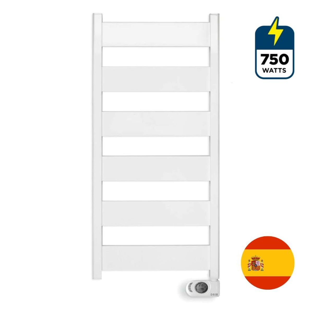 PRIMATERM - Toallero Radiador Secatoallas Eléctrico Neris 750w Blanco PRIMATERM