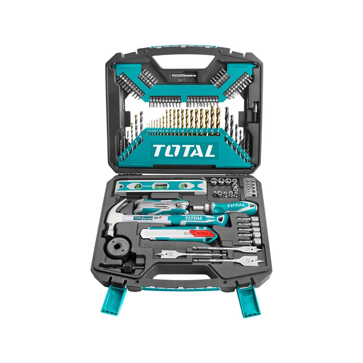 TOTAL TOOLS - Set de Herramientas y Accesorios 120 Piezas + Maleta Total