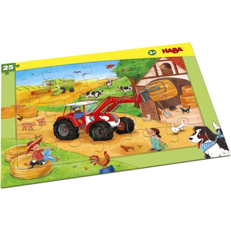 HABA - Puzzle en Marco Máquinas Agrícolas - Rompecabezas