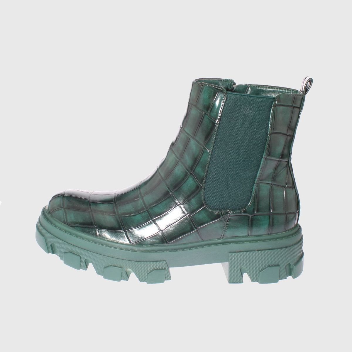 VIA FRANCA - Botín Croco Para Mujer Color Verde