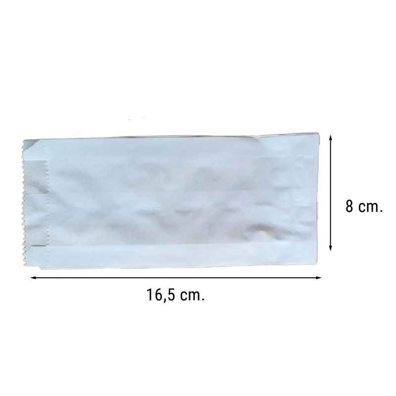 GENERICO - Bolsa Saco Papel Kraft Blanco 1/4 Kg 100 unidades