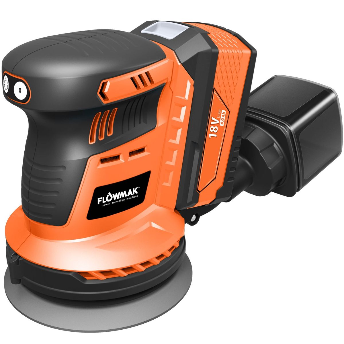 FLOWMAK - Lijadora Rotorbital inalambrica mas carg y Bat
