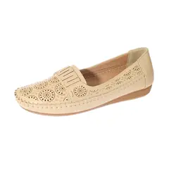 VIA FRANCA - Mocasin Casual Para Mujer Color Beige