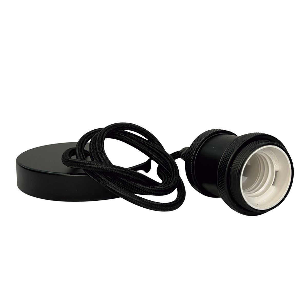 WANT - Pack 5 Soquetes E-27 Retro Negro Vintage