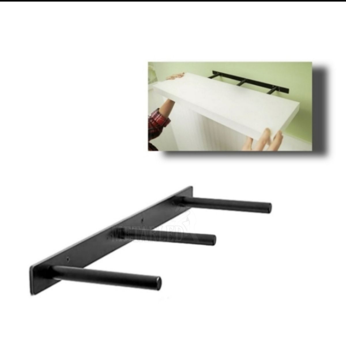 GENERICO - Escuadra soporte flotante 50 cm 3 tarugos