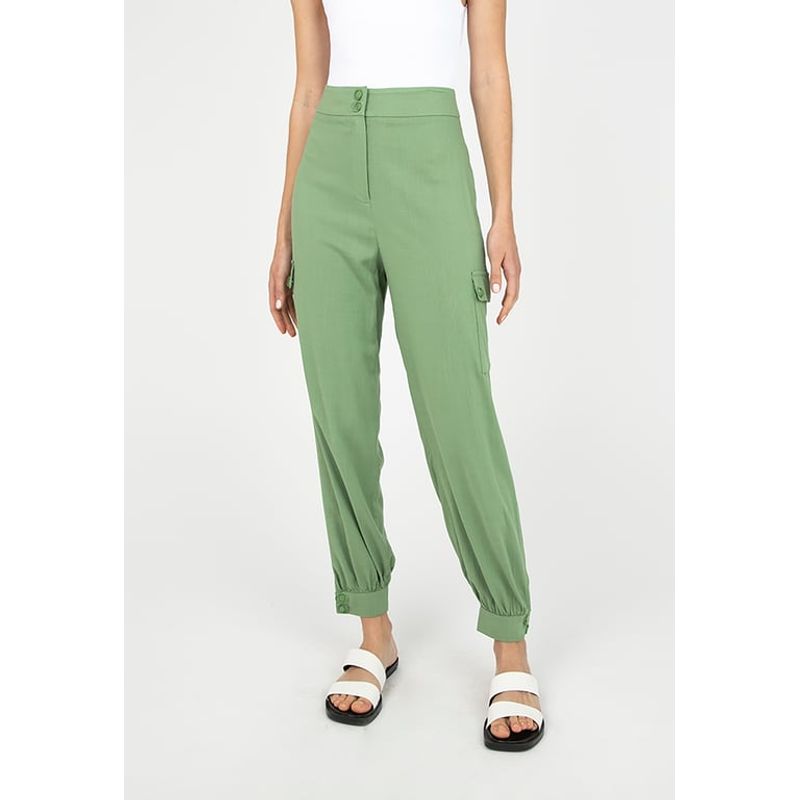 IO - Pantalon Bombacho Liviano Look Lino 110322264137 Celeste