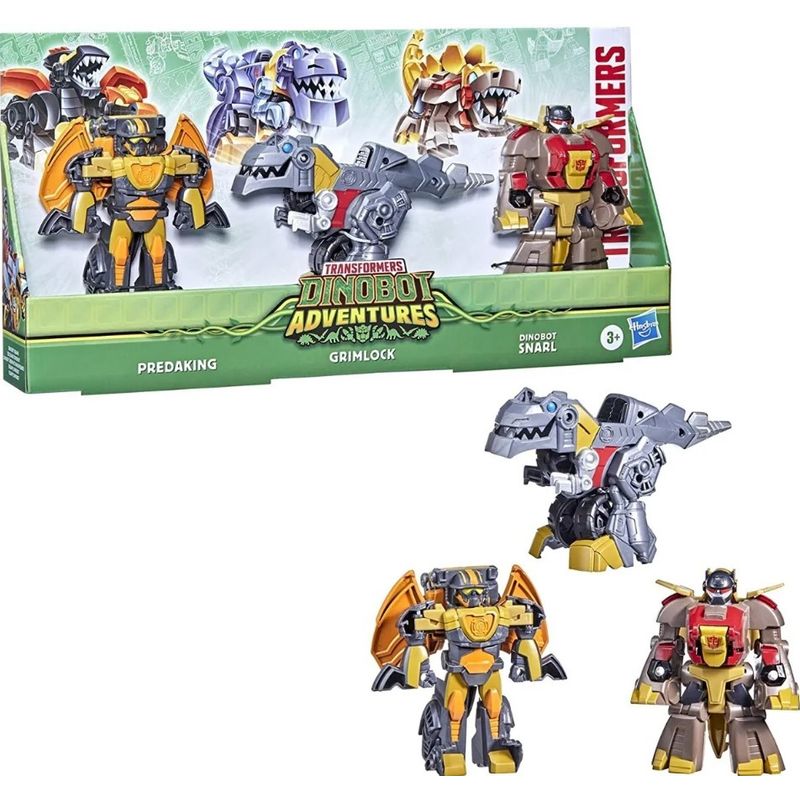 HASBRO - Pack 3 Transformers Dinobot Adventures-