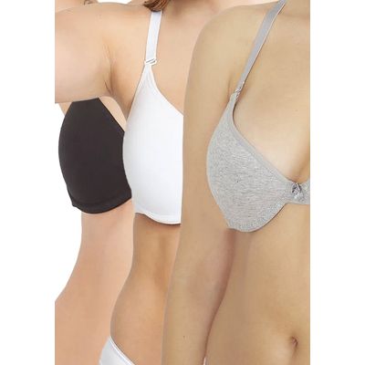 Imagen 2 del producto Pack 3x sosten soft algodón P350.010-BLA