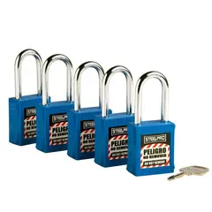 STEELPRO - Kit De 5 Candados Mk X10 Azul